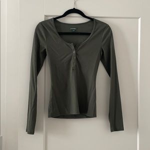 Long sleeve olive shirt